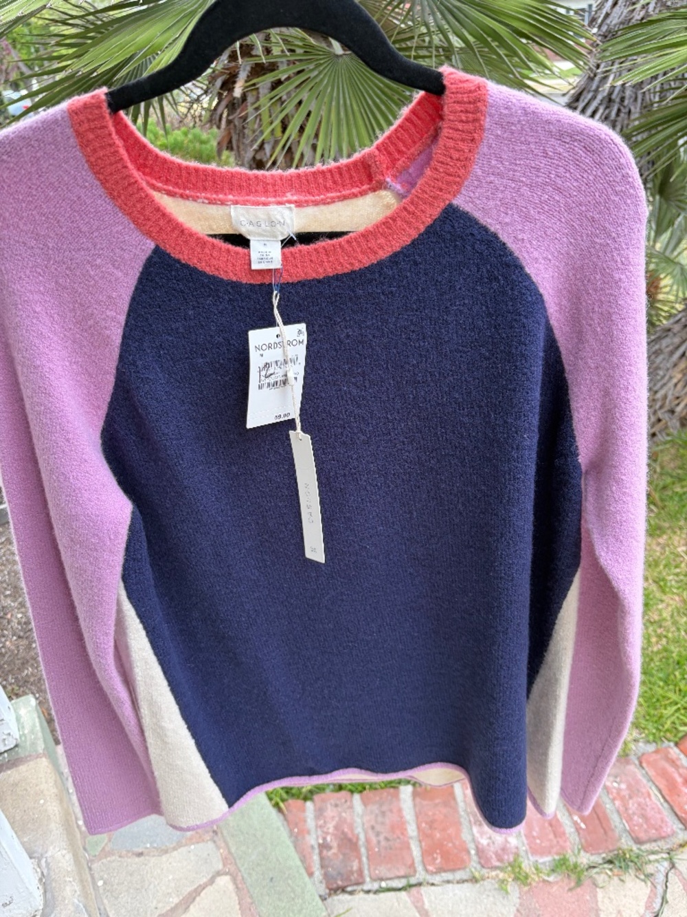 NWT Caslon Colorblock Wool Blend Sweater – Size Medium Nordstrom
